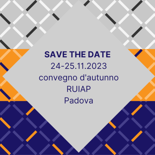 format SAVE THE DATE convegno